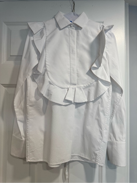 Valentino Tops - Valentino White Classic Button-Front Blouse